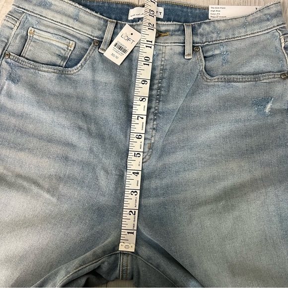 LOFT High Rise Curvy Slim Flare Jeans - Picture 4 of 9